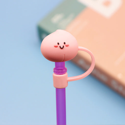 Cute Cartoon Silicone Straw Cap Dust PlugTumbler Straw Toppers for Tumblers, Dust-Proof Drinking Straw Caps for Reusable Straws Tips